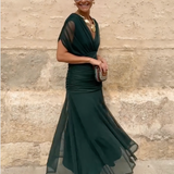 Louise™ pikk tseremooniakleit elegantne V-kaelusega