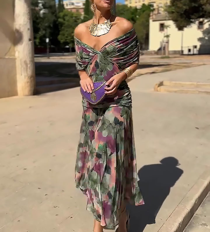 Louise™ pikk tseremooniakleit elegantne V-kaelusega