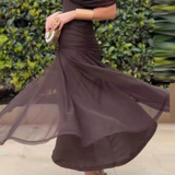 Louise™ pikk tseremooniakleit elegantne V-kaelusega