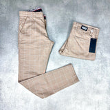 Karjella slim-fit ruudulised püksid