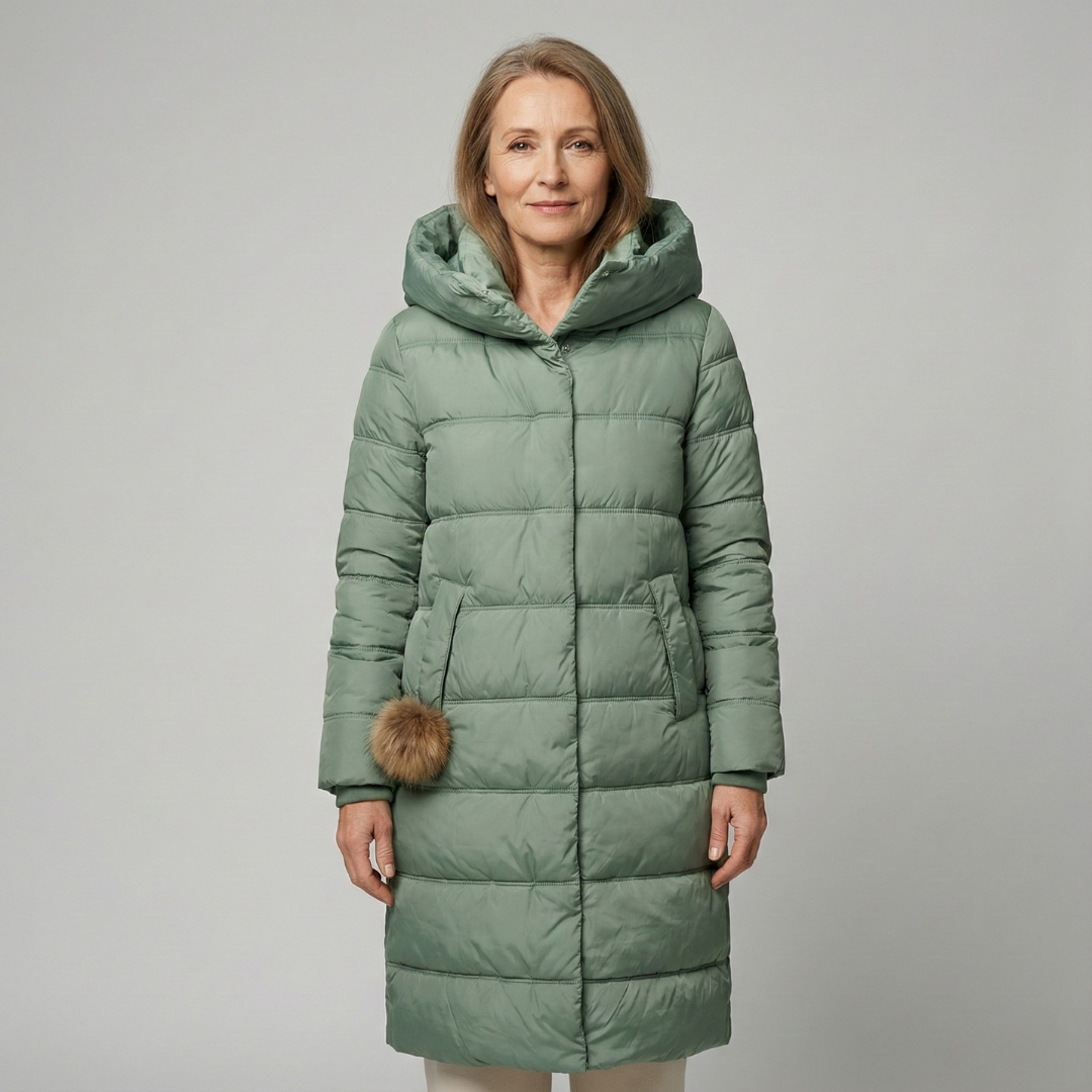 Karolína | Elegantne pikk talveparka kapuutsiga