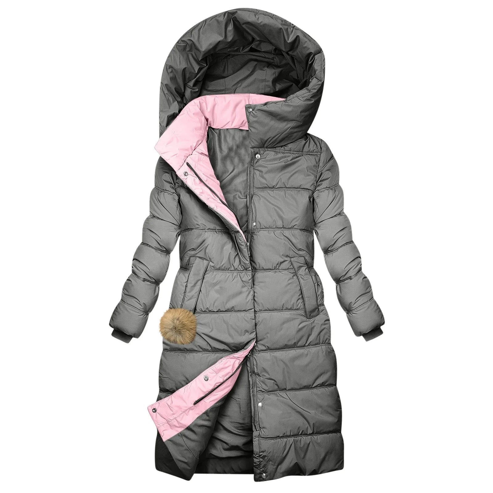 Karolína | Elegantne pikk talveparka kapuutsiga