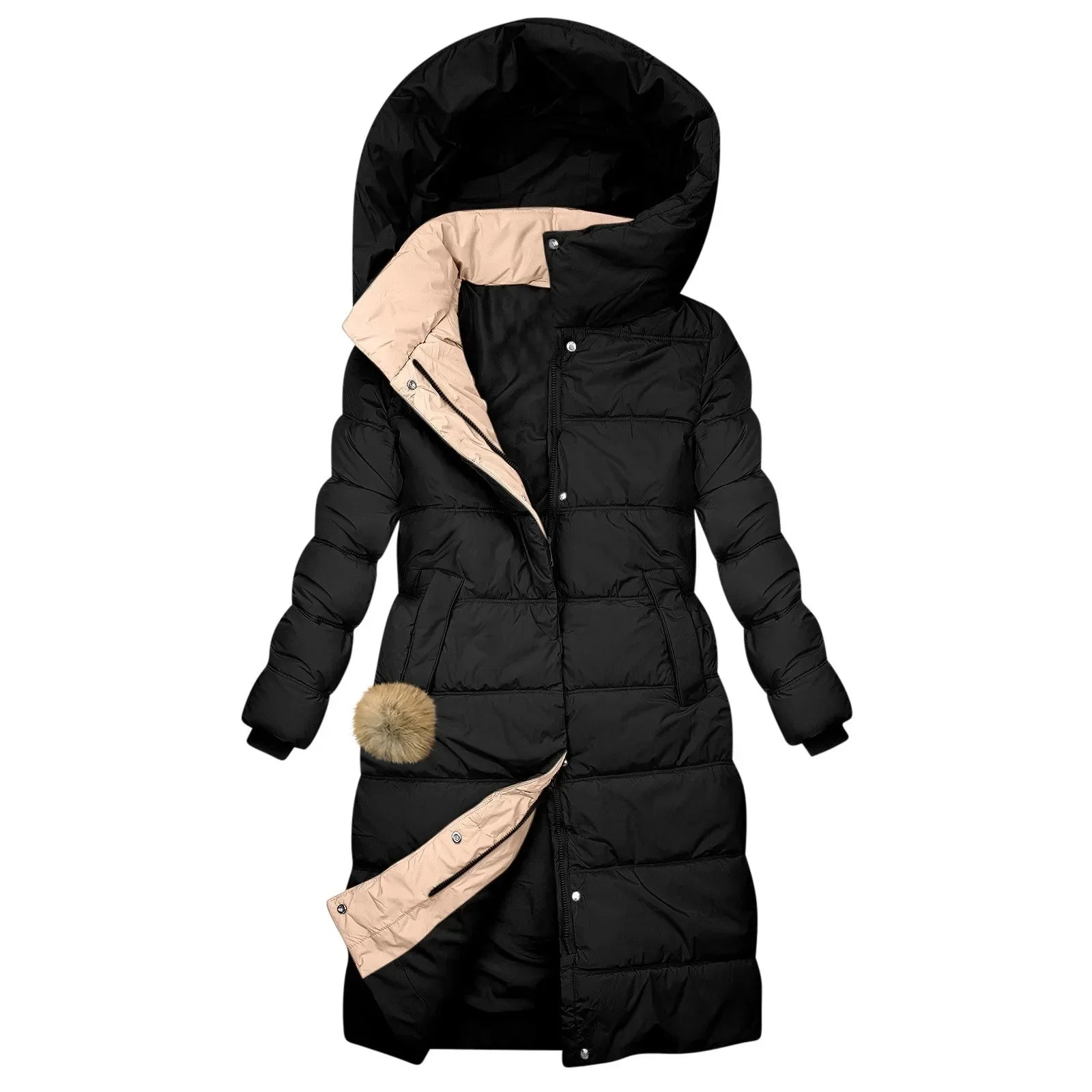 Karolína | Elegantne pikk talveparka kapuutsiga